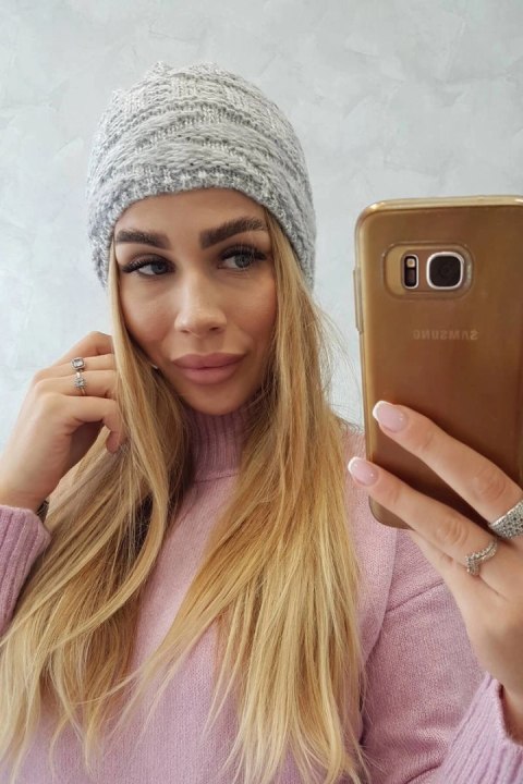 Czapka z polarem Edyta K298 szara Czapka z polarem Edyta K298 szara