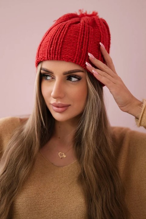 Czapka z polarem Idalia K284 czerwona Czapka z polarem Idalia K284 czerwona