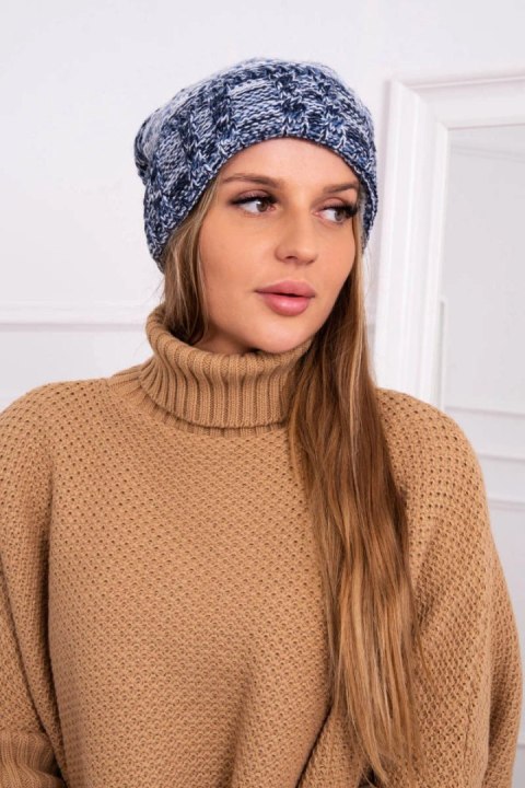 Czapka z polarem Pola K267 czarny+jeans Czapka z polarem Pola K267 czarny+jeans