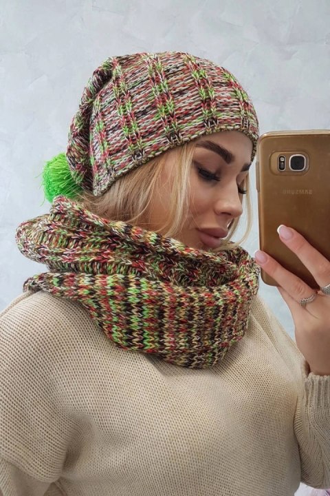 Komplet damski z polarem 4 Pory Roku K263 zielony neon Komplet damski z polarem 4 Pory Roku K263 zielony neon