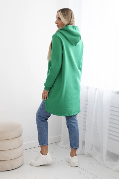 Bluza ocieplana z dłuższym tyłem jasno zielona Bluza ocieplana z dłuższym tyłem jasno zielona