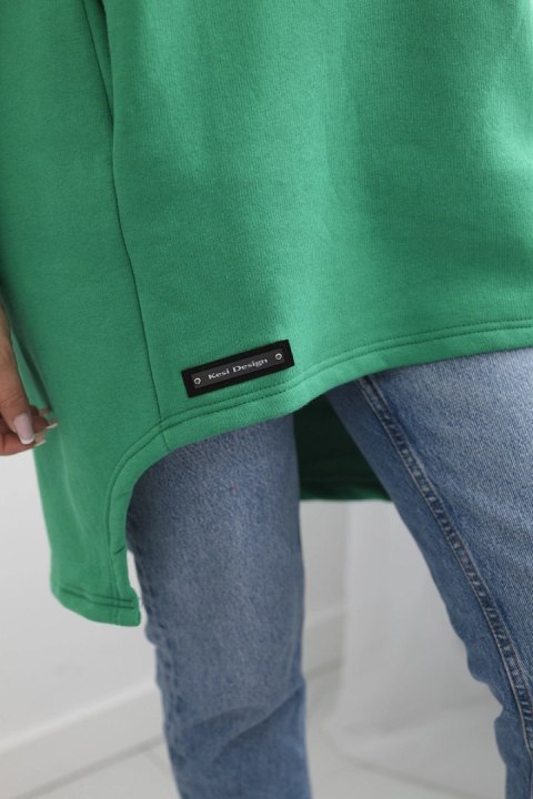 Bluza ocieplana z dłuższym tyłem jasno zielona Bluza ocieplana z dłuższym tyłem jasno zielona