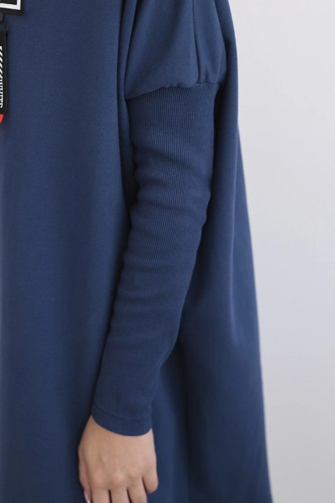 Bluza oversize z asymetrycznymi bokami jeansowa Bluza oversize z asymetrycznymi bokami jeansowa
