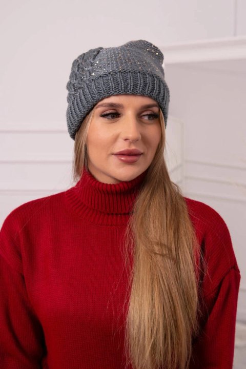 Czapka damska Amira K359 ciemno szara Czapka damska Amira K359 ciemno szara