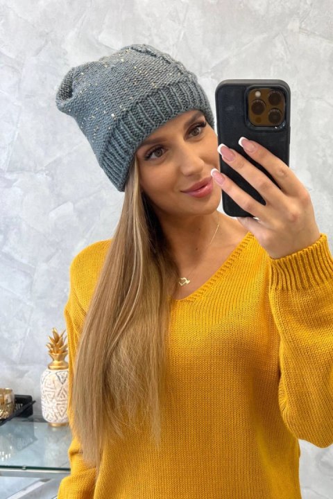 Czapka damska Amira K359 ciemno szara Czapka damska Amira K359 ciemno szara