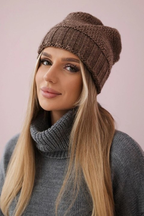 Czapka damska Danuta K331 mocca Czapka damska Danuta K331 mocca