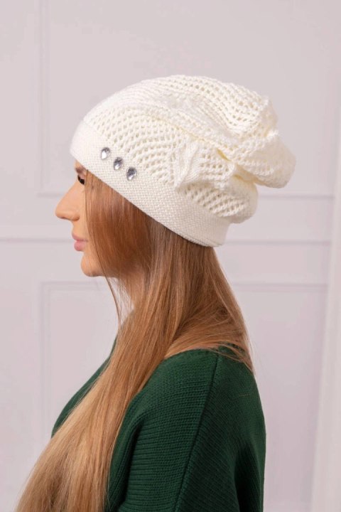 Czapka damska Maryna K407 ecru Czapka damska Maryna K407 ecru