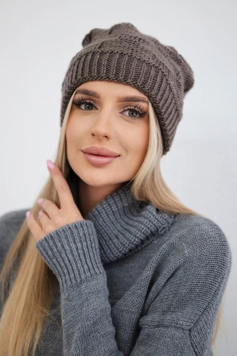 Czapka damska Nastia K373 mocca Czapka damska Nastia K373 mocca