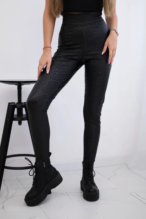 Spodnie legginsy z wysokim stanem czarne Spodnie legginsy z wysokim stanem czarne