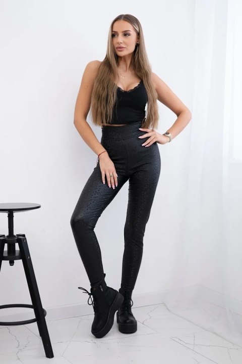 Spodnie legginsy z wysokim stanem czarne Spodnie legginsy z wysokim stanem czarne