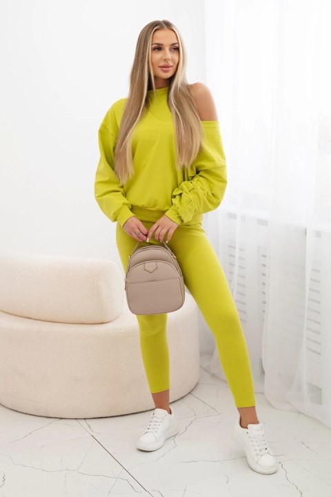 Komplet 3-częściowy bluza + top + legginsy kiwi Komplet 3-częściowy bluza + top + legginsy kiwi