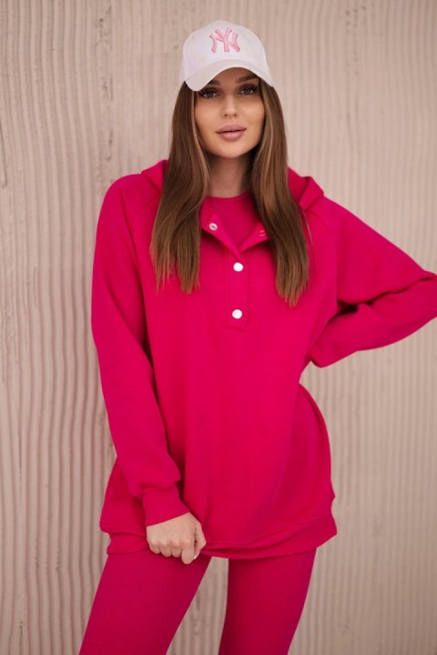 Komplet 3 w 1 bluza, top i legginsy fuksja Komplet 3 w 1 bluza, top i legginsy fuksja