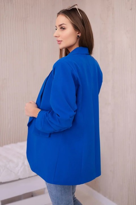 Marynarka z klapami elegancka chabrowy Marynarka z klapami elegancka chabrowy