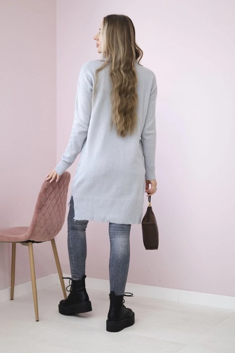 Sweter ze stójką jasny szary Sweter ze stójką jasny szary