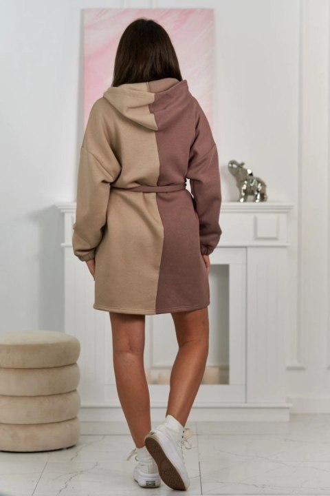 Bluza ocieplana dwukolorowa ciemny beżowy + jasny beżowy Bluza ocieplana dwukolorowa ciemny beżowy + jasny beżowy