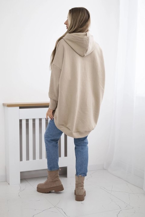 Bluza ocieplana oversize jasno beżowa Bluza ocieplana oversize jasno beżowa