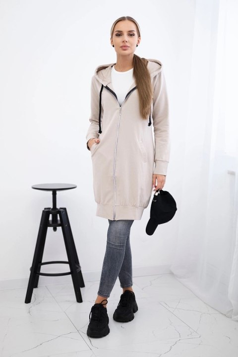 Bluza sukienkowa z kapturem beżowa Bluza sukienkowa z kapturem beżowa