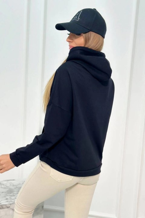 Bluza z napisem Voyage czarna Bluza z napisem Voyage czarna