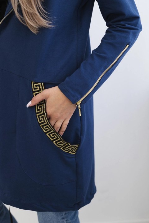 Bluza z ozdobną taśmą jeansowa Bluza z ozdobną taśmą jeansowa