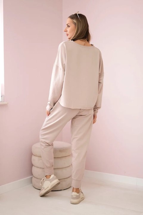 Komplet 2-częściowy bluza + spodnie beżowy Komplet 2-częściowy bluza + spodnie beżowy
