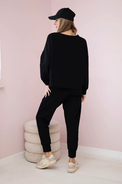 Komplet 2-częściowy bluza + spodnie czarny Komplet 2-częściowy bluza + spodnie czarny
