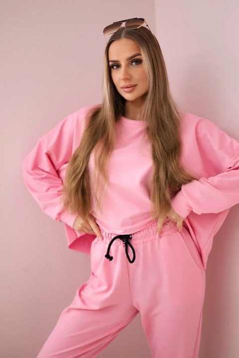 Komplet 2-częściowy bluza + spodnie jasno różowy Komplet 2-częściowy bluza + spodnie jasno różowy