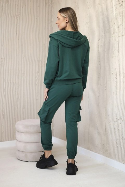 Komplet 3 w 1 bluza + top + spodnie zielony Komplet 3 w 1 bluza + top + spodnie zielony
