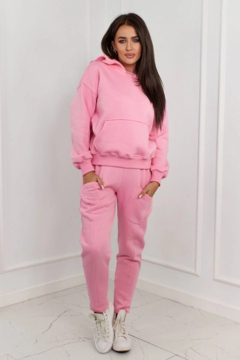 Komplet ocieplany bluza + spodnie jasny różowy Komplet ocieplany bluza + spodnie jasny różowy