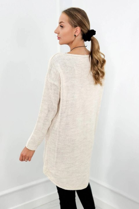 Sweter z naszyjnikiem jasno beżowy Sweter z naszyjnikiem jasno beżowy