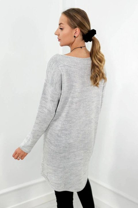 Sweter z naszyjnikiem szary Sweter z naszyjnikiem szary