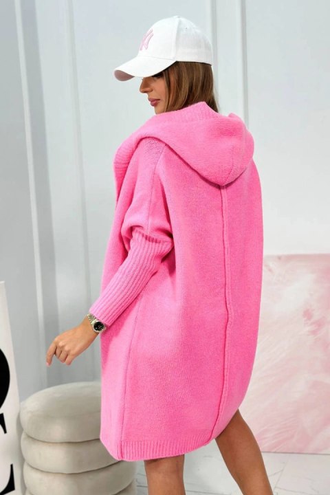 Sweter z wełną typu nietoperz jasno różowy Sweter z wełną typu nietoperz jasno różowy