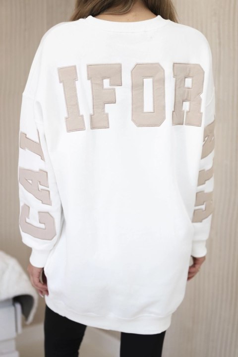 Bluza ocieplana z napisem California ecru Bluza ocieplana z napisem California ecru