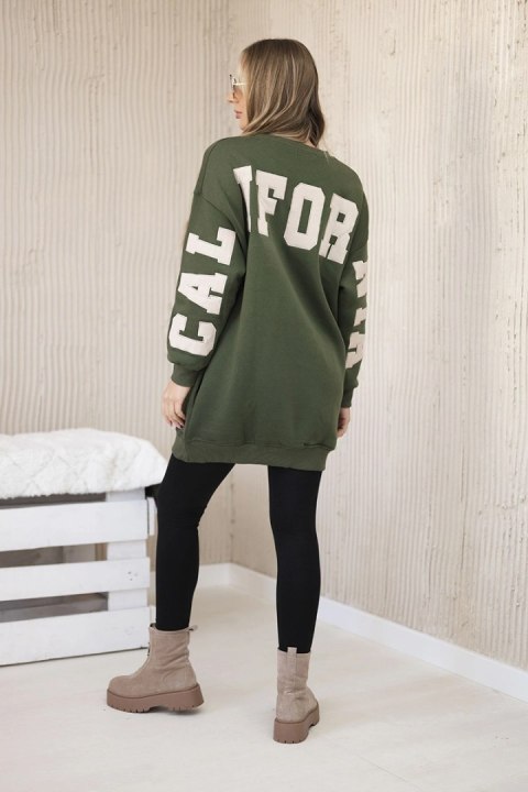 Bluza ocieplana z napisem California khaki Bluza ocieplana z napisem California khaki