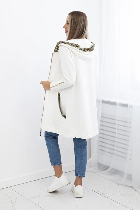 Bluza z ozdobną taśmą ecru Bluza z ozdobną taśmą ecru