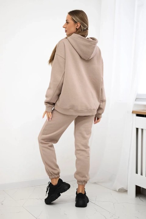 Komplet bawełniany ocieplany bluza + spodnie Brooklyn ciemny beżowy Komplet bawełniany ocieplany bluza + spodnie Brooklyn ciemny beżowy