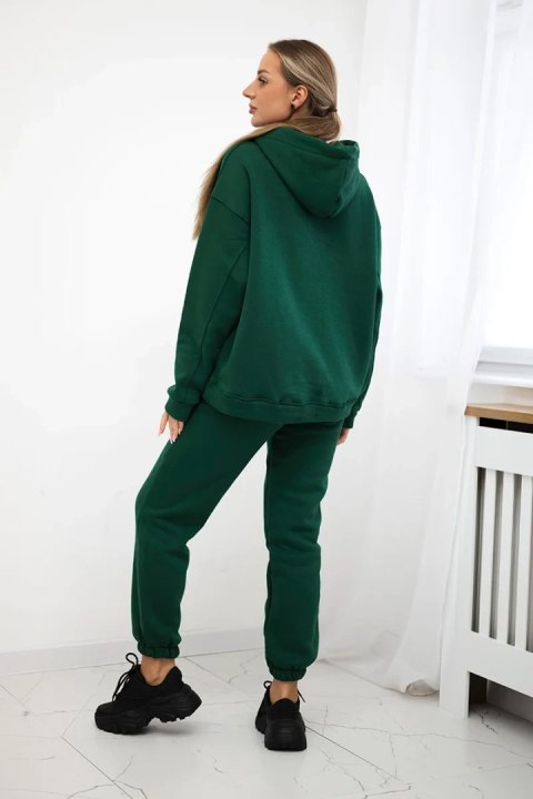 Komplet bawełniany ocieplany bluza + spodnie Brooklyn ciemny zielony Komplet bawełniany ocieplany bluza + spodnie Brooklyn ciemny zielony