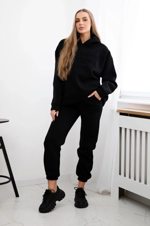 Komplet bawełniany ocieplany bluza + spodnie Brooklyn czarny Komplet bawełniany ocieplany bluza + spodnie Brooklyn czarny