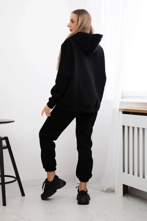 Komplet bawełniany ocieplany bluza + spodnie Brooklyn czarny Komplet bawełniany ocieplany bluza + spodnie Brooklyn czarny