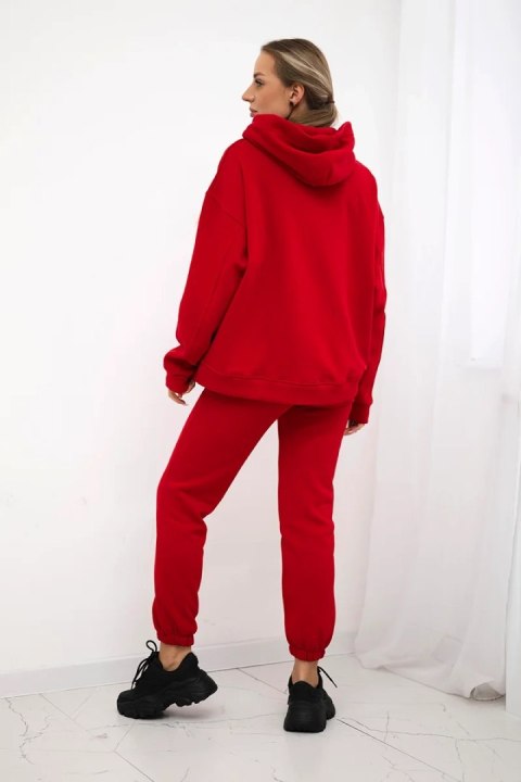 Komplet bawełniany ocieplany bluza + spodnie Brooklyn czerwony Komplet bawełniany ocieplany bluza + spodnie Brooklyn czerwony