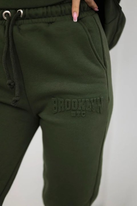 Komplet bawełniany ocieplany bluza + spodnie Brooklyn khaki Komplet bawełniany ocieplany bluza + spodnie Brooklyn khaki
