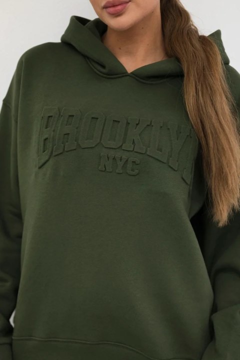Komplet bawełniany ocieplany bluza + spodnie Brooklyn khaki Komplet bawełniany ocieplany bluza + spodnie Brooklyn khaki