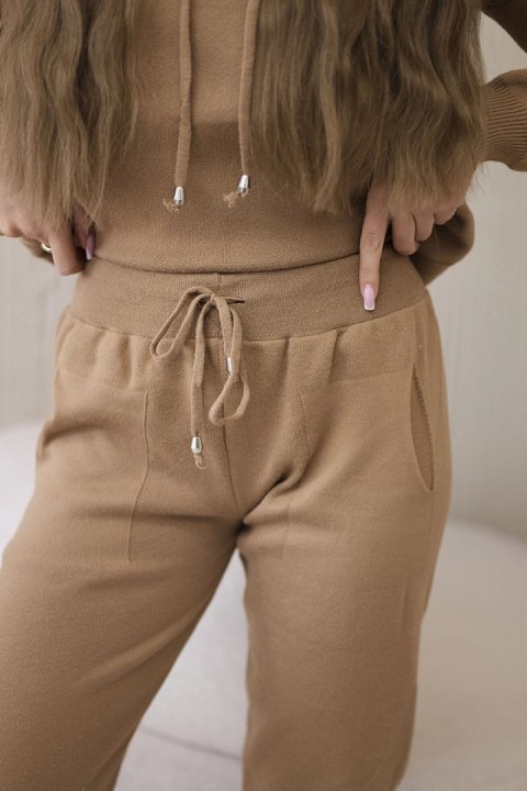 Komplet sweterkowy Bluza + Spodnie camelowy Komplet sweterkowy Bluza + Spodnie camelowy