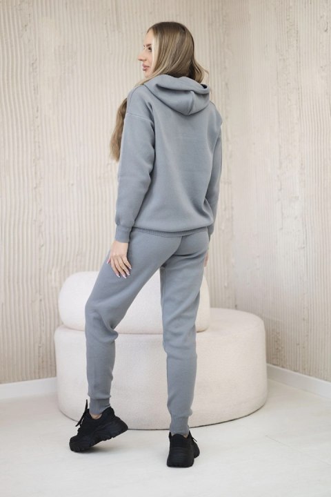 Komplet sweterkowy Bluza + Spodnie ciemny szary Komplet sweterkowy Bluza + Spodnie ciemny szary