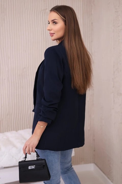 Marynarka z klapami elegancka granatowa Marynarka z klapami elegancka granatowa