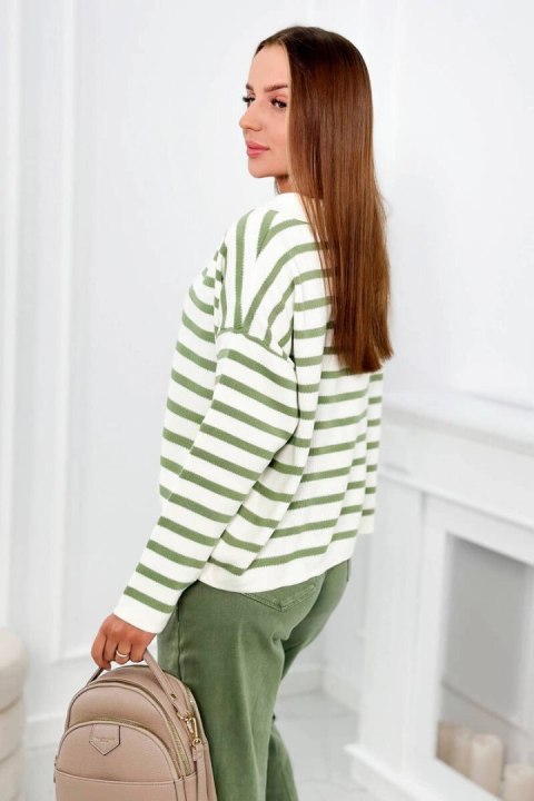 Sweter w paski ciemny miętowy Sweter w paski ciemny miętowy