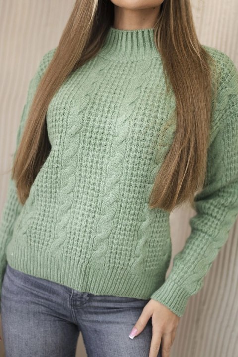 Sweter wkładany przez głowę ciemny miętowy Sweter wkładany przez głowę ciemny miętowy