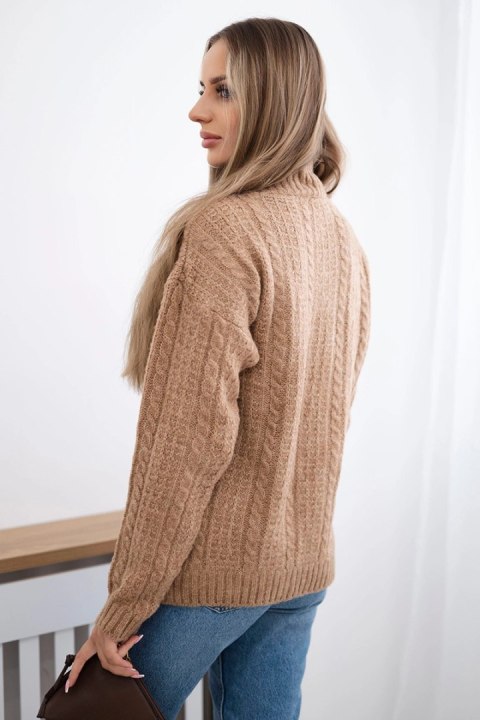 Sweter z półgolfem camelowy Sweter z półgolfem camelowy