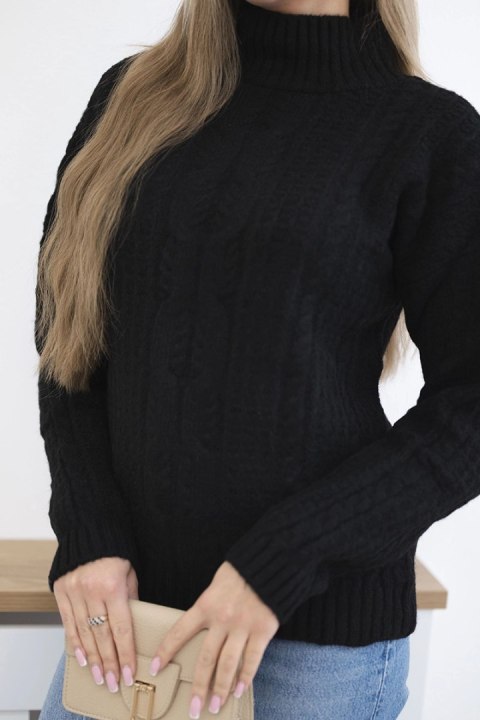 Sweter z półgolfem czarny Sweter z półgolfem czarny