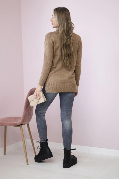 Sweter ze stójką camelowy Sweter ze stójką camelowy