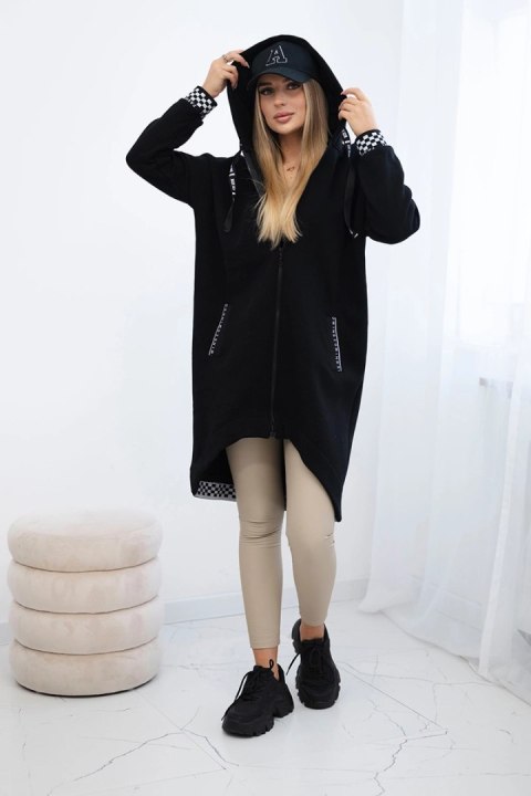 Bluza na suwak z kapturem czarna Bluza na suwak z kapturem czarna